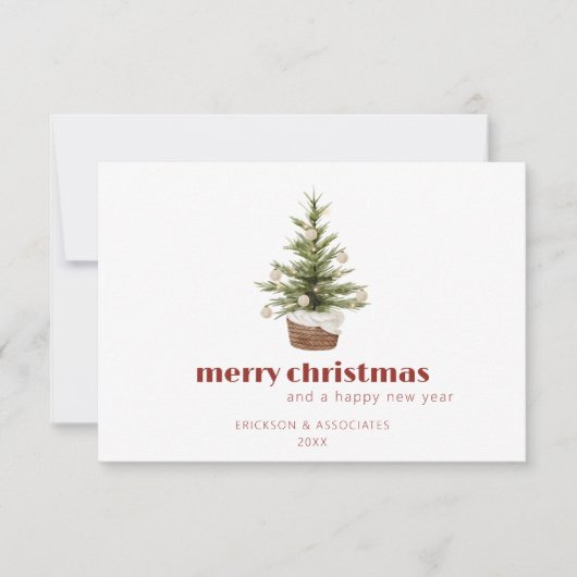 Corporate Logo Christmas Scandi Holiday Kaart (Voorkant)