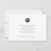 Corporate Logo Christmas Scandi Holiday Kaart (Achterkant)