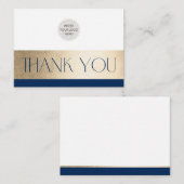 CORPORATE LOGO dank u business navy goud Visitekaartje (Voorkant / Achterkant)