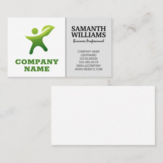 Corporate Logo en eenvoudige lay-out Visitekaartje (Voorkant / Achterkant)