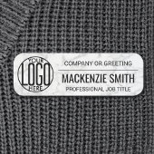 Corporate Logo Faux Marble Professioneel Medewerke Naamplaatje