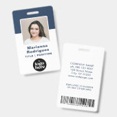 Corporate Logo Foto Barcode Aangepaste werknemer-I Badge (Front & Back)