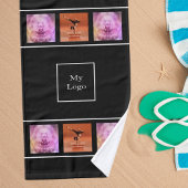 Corporate logo fotocollage zwart wit handdoek