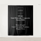 Corporate Logo, fotoshoot, zwart-wit evenement Wandkleed (Voorkant)