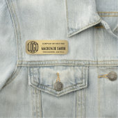 Corporate Logo Gold Colour Printed Plastic Medewer Naamplaatje (In situ)