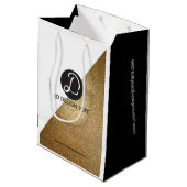 Corporate Logo Gold-kerstmis Medium Cadeauzakje (Achterkant Gekanteld)