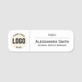 Corporate Logo Grijs Kleur Gedrukt Plastic Medewer Naamplaatje