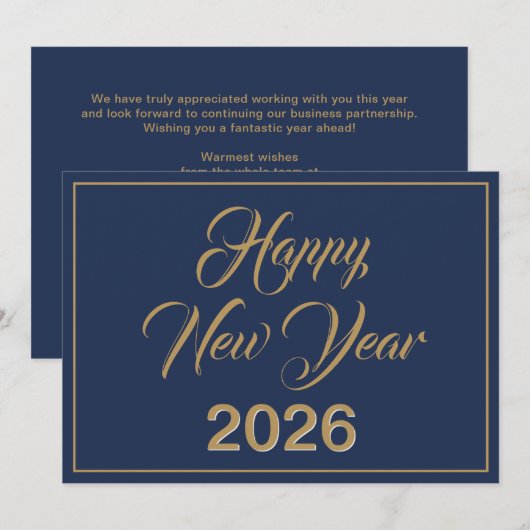 Corporate Logo Holiday Kaart (Voorkant / Achterkant)