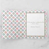 Corporate Logo Holiday Poinsettia, Elegant Feestel Kaart (Binnen)