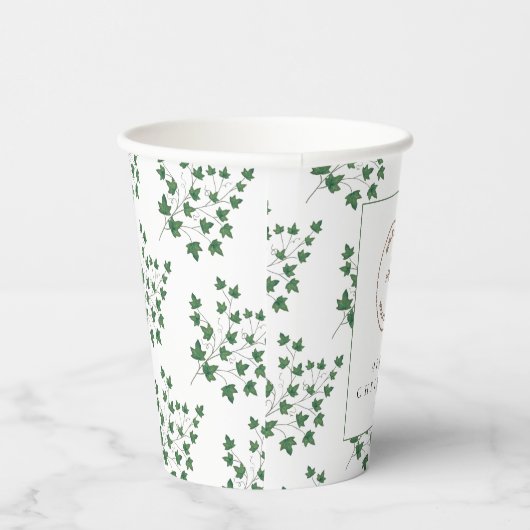 Corporate Logo Ivy Merry kerst Papieren Bekers (Rechts)