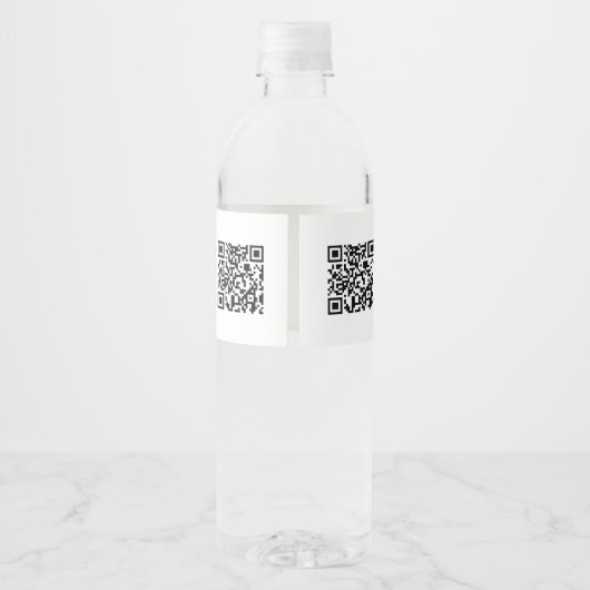 Corporate logo QR-code Waterfles Etiket (Achterkant)