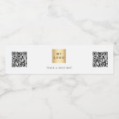 Corporate logo QR-code Waterfles Etiket (Enkel label)