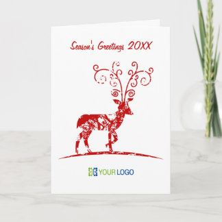 Corporate Logo Rood Rendier Kerst Kaart