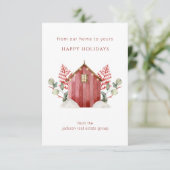 Corporate Logo van ons huis naar uw vakantie Kaart (Staand voorkant)