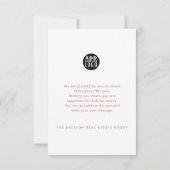 Corporate Logo van ons huis naar uw vakantie Kaart (Achterkant)