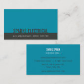 CORPORATE MINIMAL modern bold block grijs blauwgro Visitekaartje (Voorkant / Achterkant)