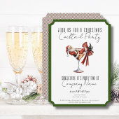 Corporate Minimalist Santa Cocktail Christmas Kaart