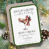 Corporate Minimalist Santa Cocktail Christmas Kaart