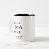 Corporate Modern Custom Company Logo Tweekleurige Koffiemok (Voorkant links)