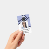 Corporate Modern Dark Blue Employee Badge (Handheld)