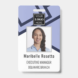 Corporate Modern Dark Blue Employee Badge