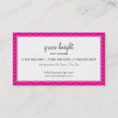 CORPORATE moderne eenvoudige chevron heet magenta  Visitekaartje (Achterkant)