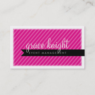 CORPORATE moderne eenvoudige streep vet magenta ro Visitekaartje