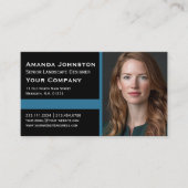 Corporate Photo Portrait Aangepaste kleuren Visitekaartje (Voorkant)