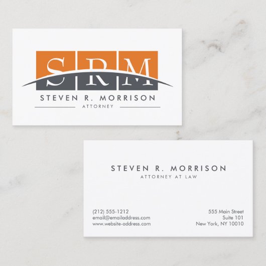 Corporate Professional gestileerd monogram Sinaasa Visitekaartje (Voorkant / Achterkant)