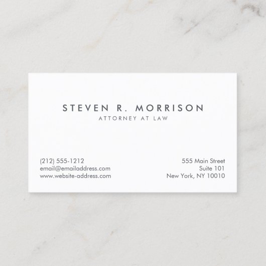 Corporate Professional gestileerd monogram Sinaasa Visitekaartje (Achterkant)