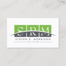 Corporate Professional Gestileerde Monogram Groen