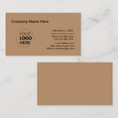 Corporate Professional Logo Design Lichtbruin Visitekaartje (Voorkant / Achterkant)