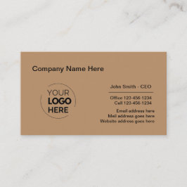 Corporate Professional Logo Design Lichtbruin Visitekaartje