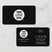 Corporate Professional Logo Zwart Wit Visitekaartje (Voorkant / Achterkant)