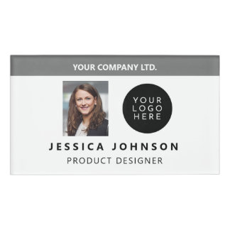 Corporate Professional Medewerker Foto Logo Naambadge
