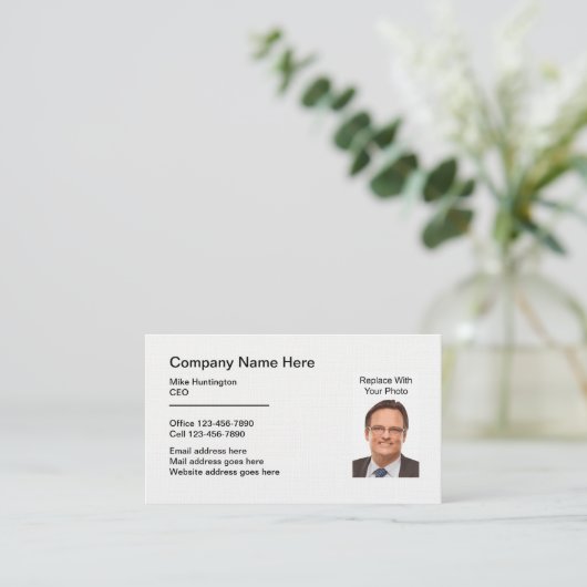 Corporate Professional Photo-sjabloon Visitekaartje (Staand voorkant)