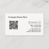 Corporate Professional QR-code Logo-ontwerp Visitekaartje (Voorkant)