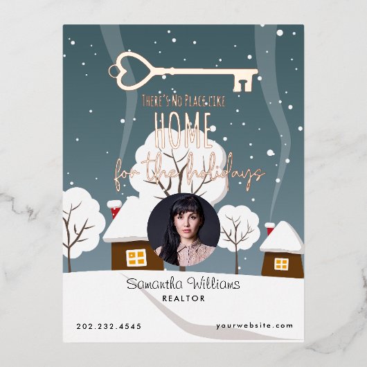 Corporate Real Estate Realtor Holiday Post Kaart (Voorkant)