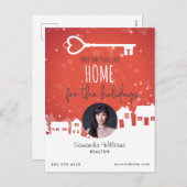 Corporate Real Estate Realtor Holiday Post Kaart (Voorkant / Achterkant)