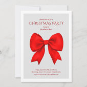 Corporate Red Bow Christmas Holiday Party  Kaart (Voorkant)