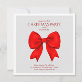 Corporate Red Bow kerstfeest Kaart (Voorkant)