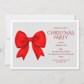 Corporate Red Bow kerstfeest Kaart (Voorkant)
