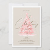 Corporate Red Christmas Tree Holiday Party Kaart (Voorkant)