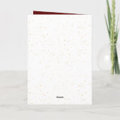 Corporate Red Gold Glitter Tree Kerstmis Nieuwjaar Notitiekaartje (Achterkant)