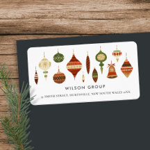 CORPORATE RED GREEN CHRISTMAS ORNATIONS STAR DECOR