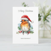 Corporate Robin in een kerst Pet Kaart (Staand voorkant)