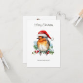 Corporate Robin in een kerst Pet Kaart (Voorkant / Achterkant in situ)