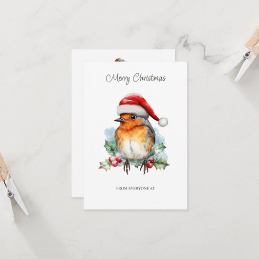 Corporate Robin in een kerst Pet Kaart (Voorkant / Achterkant in situ)