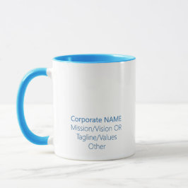 Corporate Round Logo Promotie Lichtblauw Combo Mok