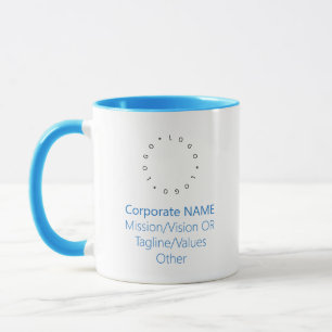 Corporate Round Logo Promotie Lichtblauw Combo Mok